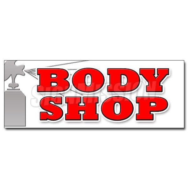 BODY SHOP DECAL sticker car auto body shop wreck fix ding dent supplies, D-36 Body Shop